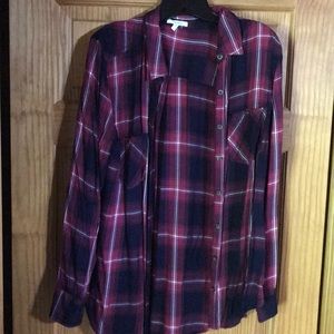 Maurices button down plaid shirt